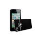 SHOP4PHONE® - Chrome Case Pouch Cover for iPhone 4 / 4s Black + 1 Shield Offers (Electronics)