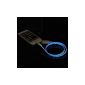 Cool Blue LED Light signal charging and data cable / USB cable for iPhone 5 5s Connector iPod Touch iPad mini (Electronics)
