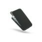 PDair open top flap leather case for Apple iPhone 5 - Black (Wireless Phone Accessory)