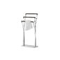 Axentia bathroom towel rail 282170 Nobless, chromed, with 3 holders made of wood and heavy bottom plate, high 89.5 cm (household goods)