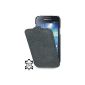 Goodstyle UltraSlim Case Leather Case for Samsung Galaxy S4 Mini (i9195), Old Style Storm Grey (Electronics)
