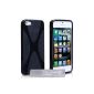 Yousave Accessories X-Line Silicone Gel Case for iPhone 5 Black (Accessory)