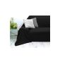 Bedspread Plaid Throw Sofa union Eccelente 210x280cm black