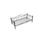 Metal bed style black wrought iron bench 90 x 200 cm