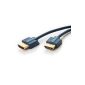 Clicktronic Casual Ultraslim High Speed ​​HDMI Cable with Ethernet (4K Ultra HD, 3D TV, ARC, 1.5m) (Electronics)