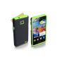 Quality Black Green silicone hard case for the Samsung Galaxy S2 i9100 With Screen Protector (Electronics)