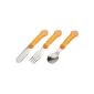 Vital Baby Set of 3 Cutlery - Stainless Steel - Orange / Yellow (Baby Care)