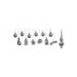 Brauns-Heitmann 83099 Baumbehang, Mini, assortment with tree top, ca. 3.5-14.5 cm, 13 pieces, silver (household goods)