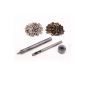 100x Silver & bronze Carnations + tool to fix leather leather 4mm (Kitchen)