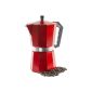 Andrew James - At Coffee Italian Style Espresso Mugs From 9 - In Red - Italian Coffee Espresso - Gasket Ring Additional Included (Kitchen)