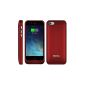 [Apple Certified] EasyAcc® MFi 3200mAh colorful iPhone 6 (4.7) Battery Case, advanced rechargeable battery Protective Case Cover for iPhone 6, Lightning Original charging connector, Color: Red Metal (Wireless Phone Accessory)
