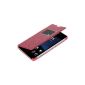 kwmobile® practical and chic flap protective case for Sony Xperia Z1 Compact in Fuchsia (Electronics)
