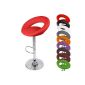 Bar stool - RED - chrome and synthetic leather - VARIOUS COLORS
