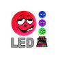 12 x LED Funny face bouncing balls with flashing light