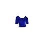 Blue Choli (Sari shell) Velvet Gr.  48 / Gr.XXL ideal for belly dancing (Textiles)