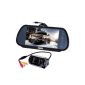 7 Inch car rearview mirror LCD monitor screen TFT color + rear view reversing camera with 120 ° wide anles vision and night vision waterproof (Electronics)