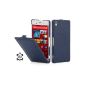 StilGut® UltraSlim Case Leather Case for Sony Xperia Z3, navy blue (Electronics)