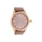 Oozoo watch with leather strap 46mm Rose / Pink Grey C6026 (clock)