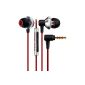 Atomic Floyd - SAF0300 / 05/00 PowerJax stereo headphones ear headphones with Remote Jack Red (Wireless Phone Accessory)