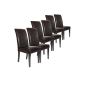 Miadomodo® EZSTL06braun dining chairs Set of 6