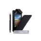 LG Optimus L5 E610 accessory bag PU Leather Flip Case With Black stylus pen (Option)