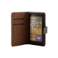 ECENCE Nokia Lumia 625 Protective Cover Case Pouch Wallet Case + screen protector Black 13020104 (Electronics)