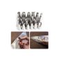 Vktech Set of 24 sockets for decorative stainless steel pastry (Kitchen)