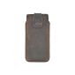 Original Suncase bag / Wiko Darknight / Leather Case Mobile Phone Case Leather Case Cover Case Cover / in antique-brown (Electronics)