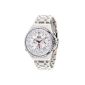 DETOMASO Gents Stainless steel case Stainless steel bracelet Mineral glass TERAMO Chronograph Classic white / silver DT1029-C (clock)