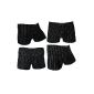 4p / 10er Pack COOL24 Retro Boxer Shorts MICRO BLACK Men Microfiber pinstriped (Textiles)