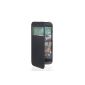 HKCFCASE Flip Case Pouch Case Protective Case for HTC One 2 (M8) Black (Wireless Phone Accessory)