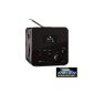 Auna Radio Gaga - Internet radio WiFi / Ethernet, DAB tuner / DAB + and FM, USB port for MP3 playback (modern cubic style remote control compatible FLAC / WAV / AAC / WMA) - black wood (Electronics)