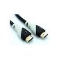 LCS - 1M - Black and Grey CABLE 1.4 / 2.0 - Armored-Braided - Support 4K Ultra HD resolution 2160p - ARC Audio Return Channel - CEF - FULL HD 1080p - Gold-plated connectors (Electronics)