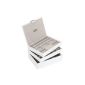 STACKERS - The Collection 3 Jewelry Boxes Stackable White with Grey Lining.