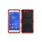 JAMMYLIZARD | Alligator Heavy Duty TPU Case Cover for Sony Xperia Z3 Compact, RED (electronic)