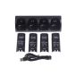 Andoer 4 charger dock / charging station + 4 Battery for Wii Remote Controller (Toys)