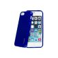 Juppa® Apple Iphone 5 / 5S Silicone Gel TPU Case with Screen Protection Film (Blau / Blue) (Electronics)