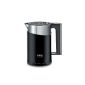 Siemens TW86103 kettle (2000-2400 Watt max., 1.5 l capacity, stainless steel back) black / silver (household goods)