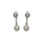 © FRESCA UNO Plated Silver 10 mm Clip freshwater pearl earrings (Jewelry)