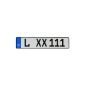 License Plate EU 520 x 110 mm, reflective license plates with license plates