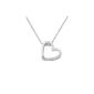 Miore Ladies Necklace Heart 925 sterling silver diamond 1 0.01ct colorless 45cm MSL001N (jewelry)