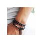 MULBA Cross Fashion Punk Leather Bracelet men Sl2662 (Black) (Jewelry)