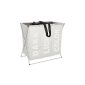 WENKO 3440113100 laundry collector Trio Beige - laundry basket, Capacity 130 L, plastic - polyester, 63 x 57 x 38 cm, Beige (Misc.)