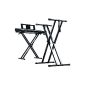 Duronic black KS2B quality keyboard stand with adjustable height - belts and screws to secure the keyboard + 2 years of free warranty (electronics)