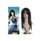 Pretty country C994 - 60cm smooth Final Fantasy Rinoa FF8 black wig everyday like human hair (Personal Care)