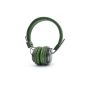 Q8 GranVela Folding Bluetooth Stereo Headset Over Ear Headset Comfort New Music Player mode, Micro SD Reader, Bluetooth headsets, hands free headphones without foldable wire, Support TF, FM radio, Bluetooth, can be connected to the PC, laptop, tablet PC , mobile phone, MP3 / MP4 - Dark Green (Electronics)