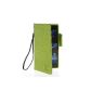 MOON CASE Leather Flip Case Cover Sleeve Case Skin Hard Cover for Sony Xperia Z1 L39h Green (Wireless Phone Accessory)