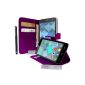 Purple Stand Case Cover Luxury and Portfolio Alcatel One Touch Pop C5 + 3 and PEN FILM OFFERED!  (Electronic devices)
