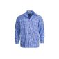 Traditional Shirt for lederhosen costumes leisure shirt blue checked Gr.  S-XXXL (Textiles)