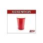 Red cup Red Party Beer Pong Cups 16 oz.  473 ml red, US College Style - (200 piece / pieces) (household goods)